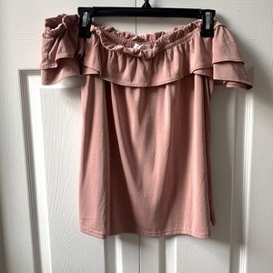 Pink Sienna Sky off the shoulder top